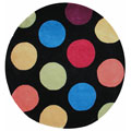 Nejad Rugs Nejad Rugs The Bright Collection 6 Round Dots Black Area Rugs