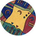 Nejad Rugs Nejad Rugs The Bright Collection 5 Round Moon Diamonds Yellow / mu