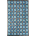 Foreign Accents Foreign Accents Festival Dots 3 X 8 Runner Blue Gray Area Rugs