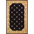 KAS Oriental Rugs. Inc. Kas Oriental Rugs. Inc. Jewel 2 X 8 Jewel Black Fleur-de-lis Are