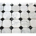 Diamond Tech Glass Diamond Tech Glass Marble Series Octagon Mosaic White Statuary / b