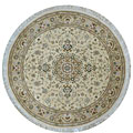 Nejad Rugs Nejad Rugs Silk  &  Wool 6 Round Tabriz Ivory / beige Area Rugs