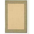 Couristan Couristan Recife 6 X 9 Checkered Field Natural Green Area Rugs