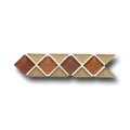 Original Style Original Style Large Triangle  &  Square Tumbled Glass Borders Tan