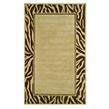 Nejad Rugs Nejad Rugs African Safari 3 X 6 Zebra Border Beige / brown Area Ru