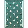 Nejad Rugs Nejad Rugs Shells  &  Seahorses 8 X 11 Teal Area Rugs