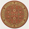 Couristan Couristan Pera 8 Round All Over Mashhad Crimson Fawn Area Rugs