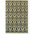 Couristan Couristan Chobi 8 X 11 All Over Damask Black Ivory Area Rugs