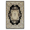 Nejad Rugs Nejad Rugs French Elegance 3 X 8 Aubuson Black / ivory Area Rugs