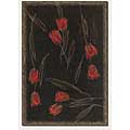 Couristan Couristan Everest 5 X 8 Scarlett Tulip Black Red Area Rugs