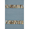 AMS Imports Ams Imports Mocha Sea 3 X 3 Mocha Sea Federal Blue Area Rugs