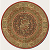 Couristan Couristan Pera 8 Round Mohul Bouquet Chocolate Sage Area Rugs