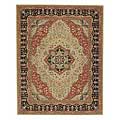 Capel Rugs Capel Rugs Burma Silk- Tabriz Medallion 6x8 Linenblack Area Rugs