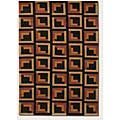 Couristan Couristan Kathmandu 9 X 13 Contemplation Black Area Rugs