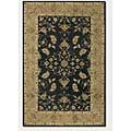 Couristan Couristan Yasmin 6 X 8 Floral Ispaghan Black Beige Area Rugs