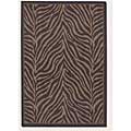 Couristan Couristan Recife 6 X 9 Zebra Black Cocoa Area Rugs
