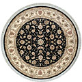 Nejad Rugs Nejad Rugs Silk  &  Wool 8 Round Tabriz Black / ivory Area Rugs