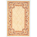 KAS Oriental Rugs. Inc. Kas Oriental Rugs. Inc. Ruby 2 X 4 Ruby Ivory Border Fleur-de-li