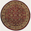 Couristan Couristan Shiraz 8 X 3 Round Floral Mashhad Persian Red Area Rug
