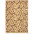 Couristan Couristan Recife 2 X 4 Tropical Ferns Cocoa Natural Area Rugs