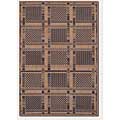 Couristan Couristan Recife 8 X 11 Organic Blocks Cocoa Black Area Rugs