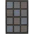 Couristan Couristan Recife 2 X 4 Summit Blue Black Area Rugs