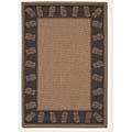 Couristan Couristan Recife 5 X 8 Tropics Cocoa Black Area Rugs