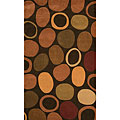 Foreign Accents Foreign Accents Festival Dots 5 X 8 Brown Area Rugs