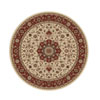 Radici USA Radici Usa Biltmore Iii 8 Round Ivory Red Area Rugs