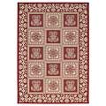 Capel Rugs Capel Rugs Finesse - Stencil Square 3x5 Cranberry Area Rugs