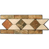 Caribe Stone Caribe Stone Decorative Borders - Travertine Tiarra Rust Tile  &