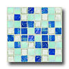 Daltile Daltile Egyptian Glass Mosaics Blends Blue Pearl Mix Tile  &  Ston