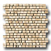 Crossville Crossville Siren Single Stone Mosaic White Travertine Tile  &  Sto