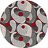 Milliken Remous 8 Round Ebony Area Rugs