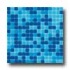 Marazzi Glass Mosaics 1 X 1 Mix Blue Tile & Stone