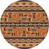Milliken Wide Ruins 8 Round Smog Area Rugs