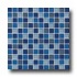 Daltile Glass Reflections Blends Mosaic 1 X 1 Caribbean Surf Til