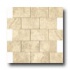 Serenissima Ceramics Crosscut Mosaic Mattone Dark Tile & Stone