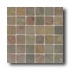 American Olean Tumbled Slate Mosaic 2 X 2 India Multicolor Tile