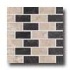 Crossville Empire Mosaic Brick Black Swan & Empress Silver Tile