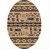 Milliken Wide Ruins 5 X 8 Oval Velvet Brown Area Rugs