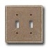 Questech Dorset Switch Plates - Noche Double Toggle Tile & Stone