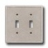 Questech Dorset Switch Plates - Travertine Double Toggle Tile &