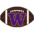 Logo Rugs Washington University Washington Football 15" X 24&
