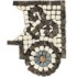 Daltile Tumbled Decorative Mosaics Marfil/emperador Scroll Corne