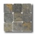 American Olean Tumbled Slate 12 X 12 China Multicolor Tile & Sto