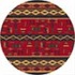 Milliken Wide Ruins 8 Round Ebony Area Rugs