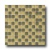 Daltile Glass Reflections Blends Mosaic 1 X 1 Wheat Field Tile &