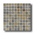 American Olean Tumbled Slate Mosaic 1 X 1 China Multicolor Tile