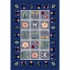 Milliken Botanical Floral 7473/295 8 X 11 Oval Ultra Marine Area